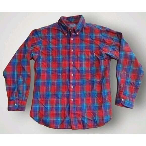 Vintage Sir Pendleton Virgin Wool Button-Up Tartan Plaid Boys Size L USA Made - Picture 1 of 8
